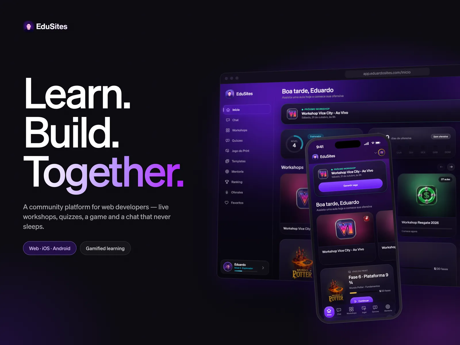 EduSites — plataforma da comunidade