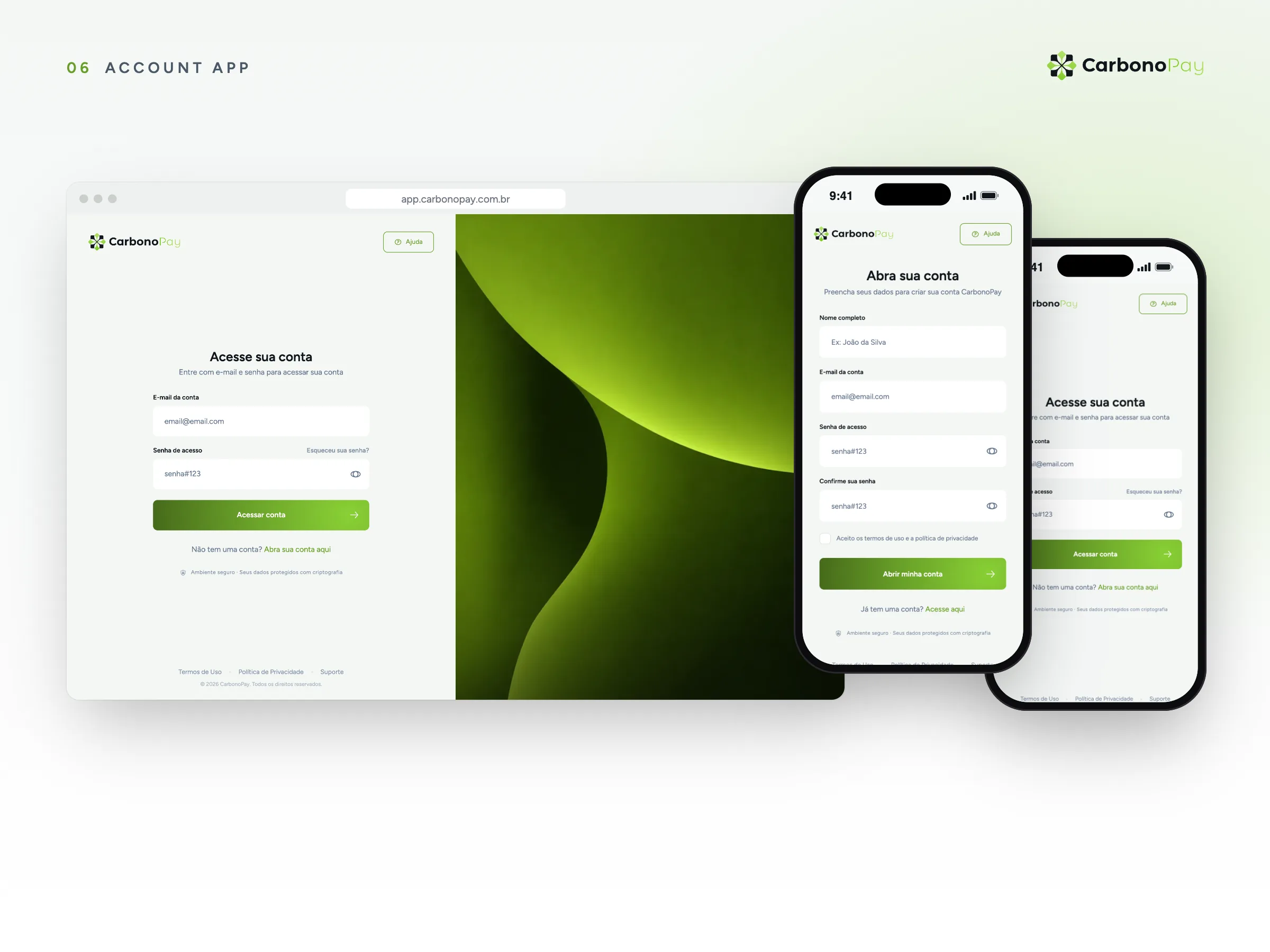 CarbonoPay · App da conta