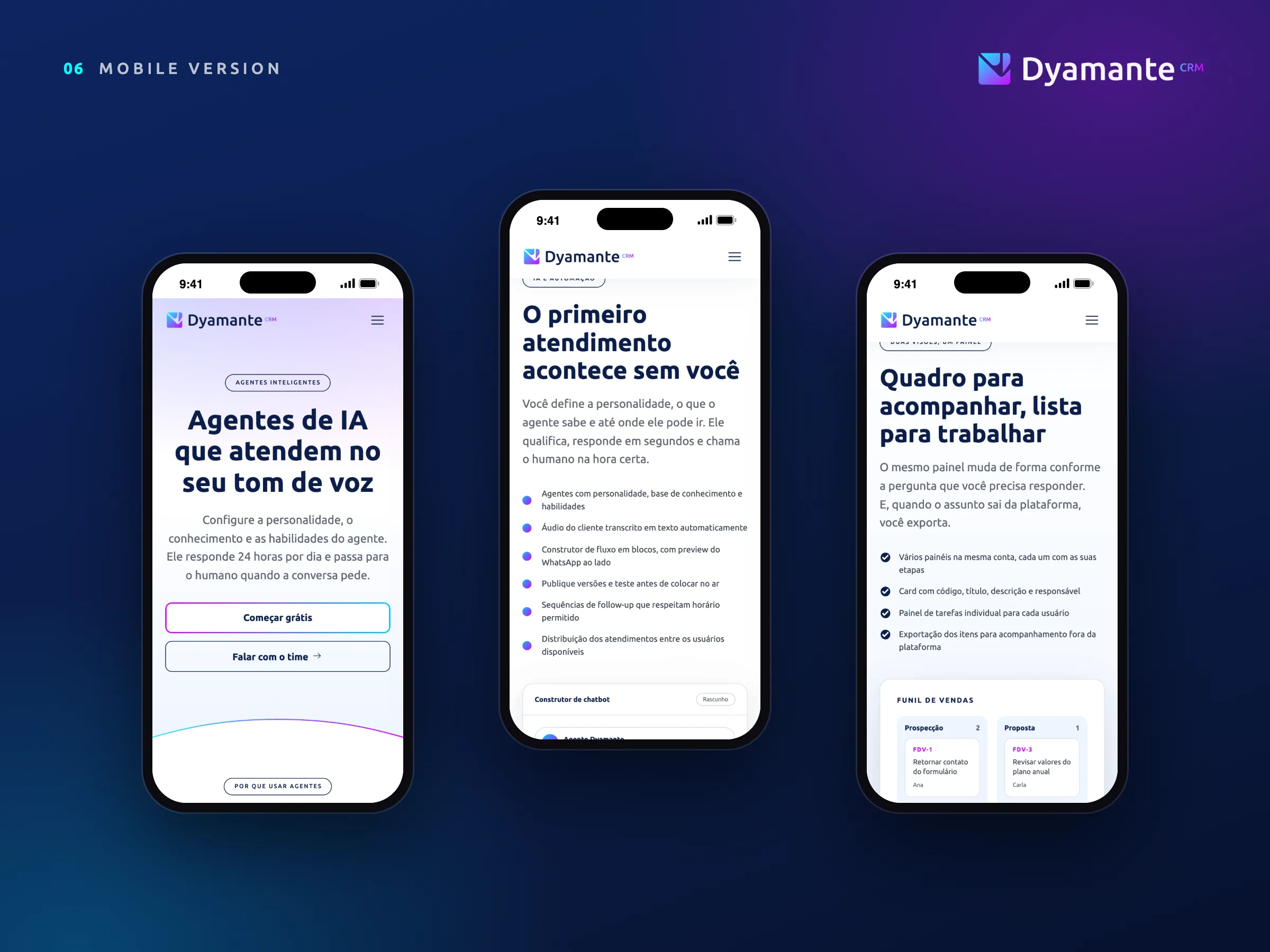 Dyamante CRM · Versión móvil