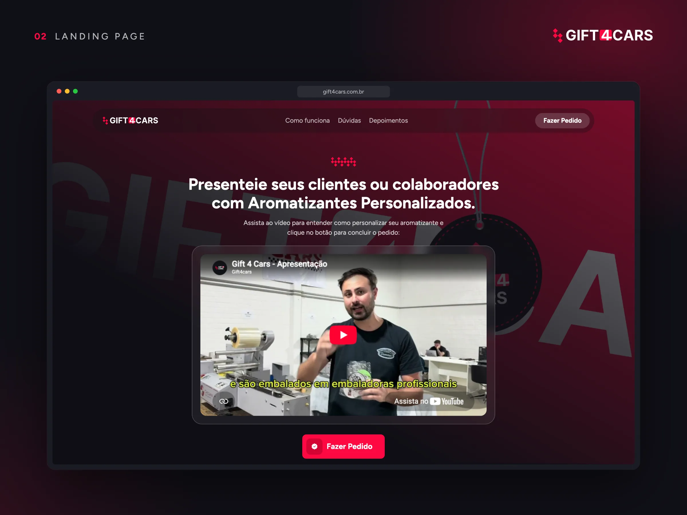 Gift 4 Cars · Landing page