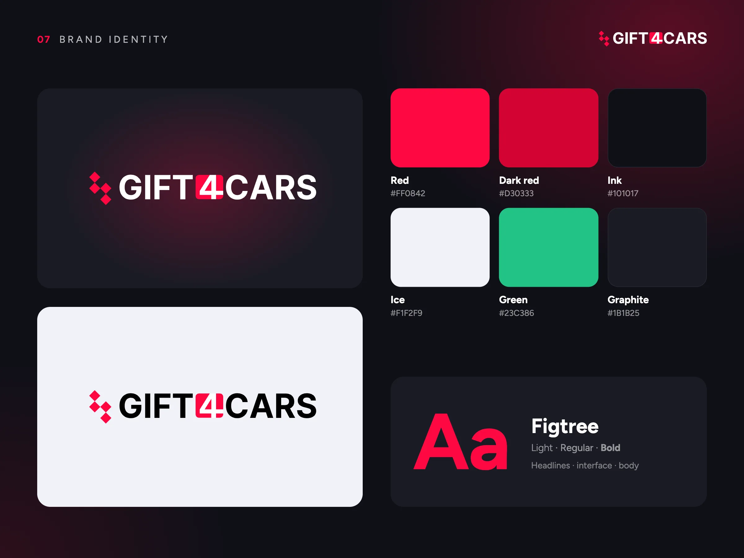 Gift 4 Cars · Identidade visual