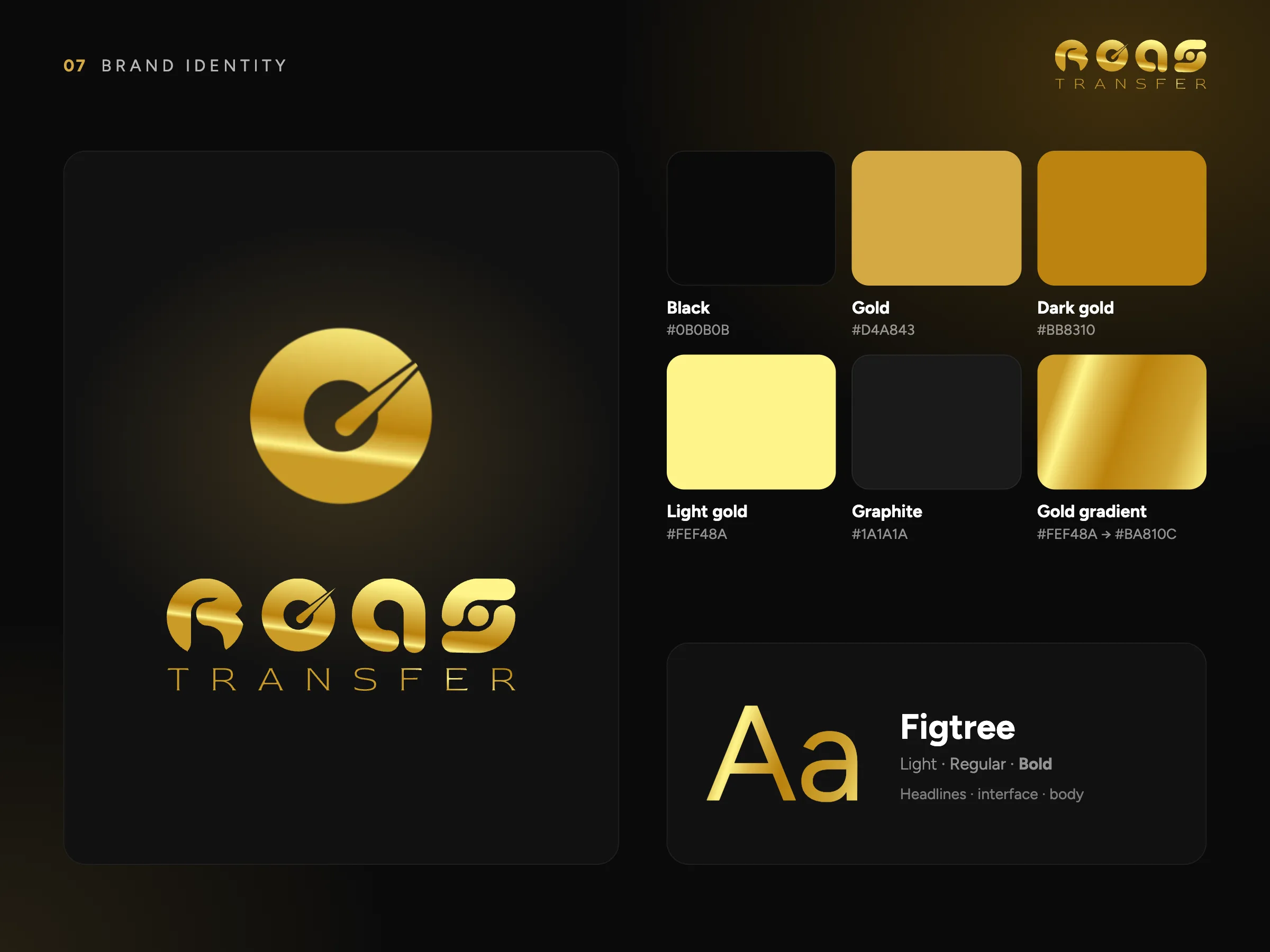 Roas Transfer · Identidade visual