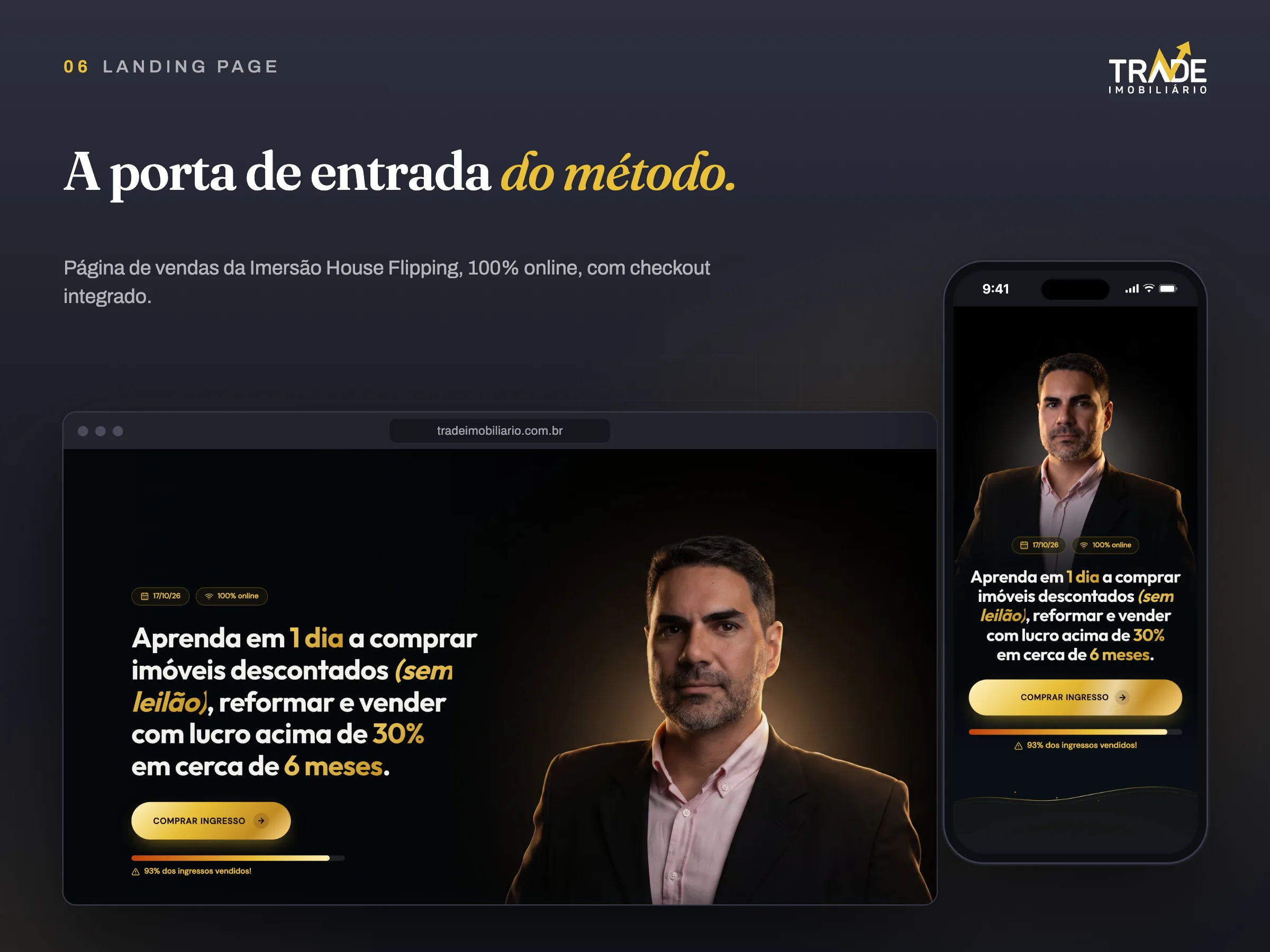 Trade Imobiliário · Landing page