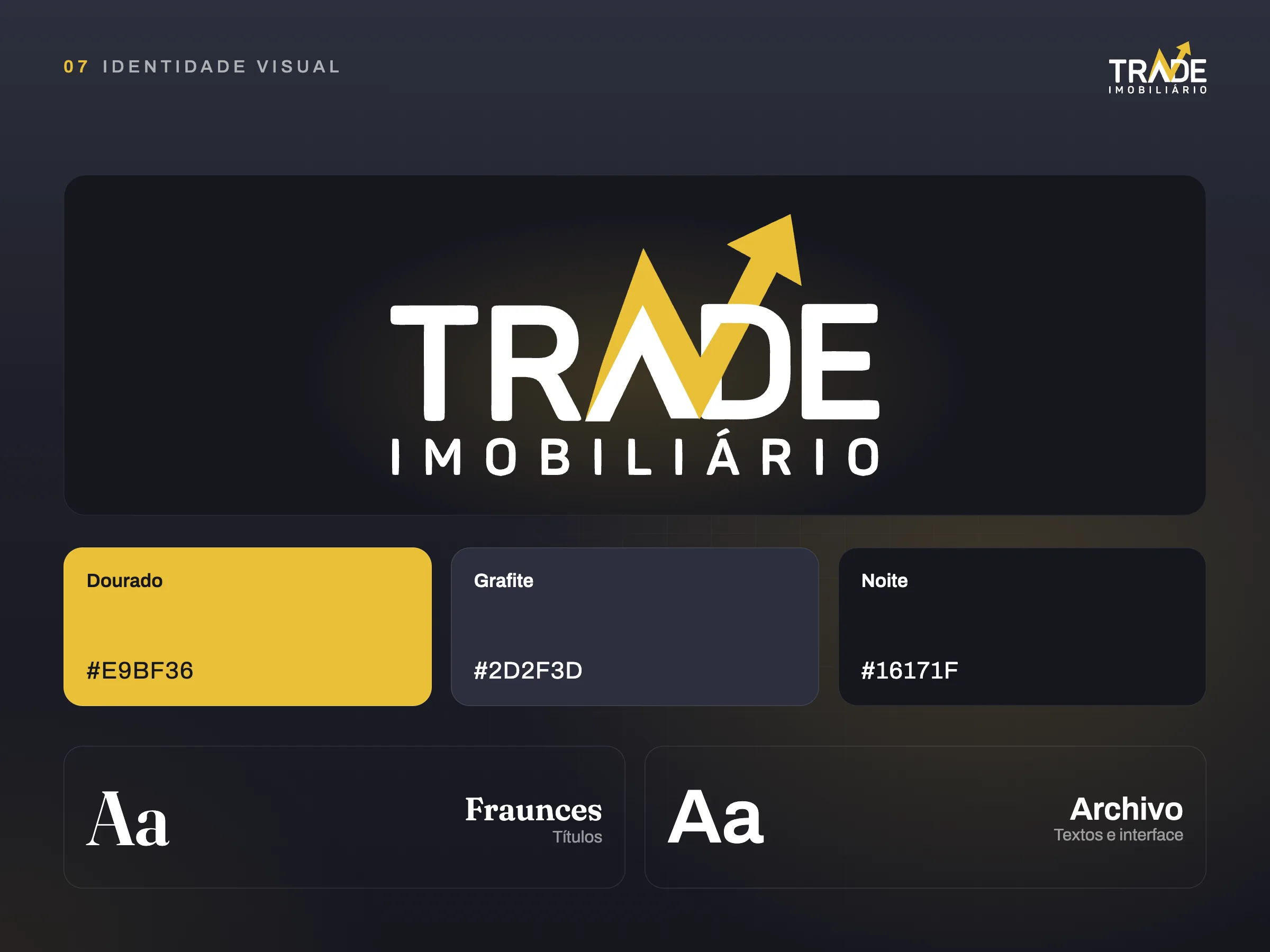 Trade Imobiliário · Identidade visual