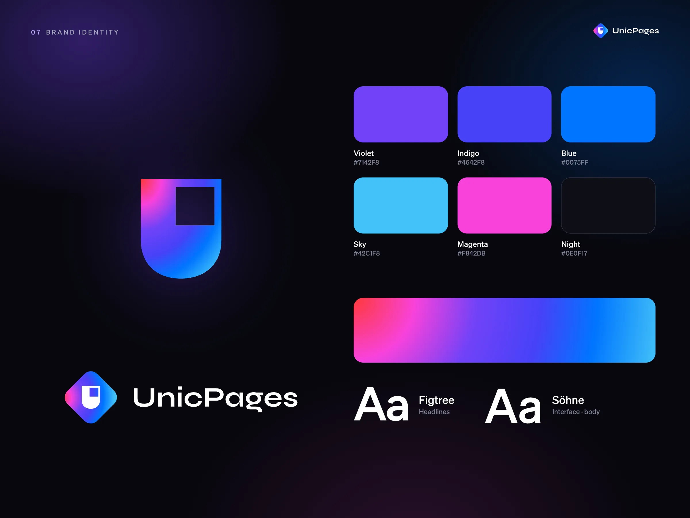 UnicPages · Identidade visual